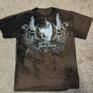 Brown Raw State T-Shirt *MEDIUM*